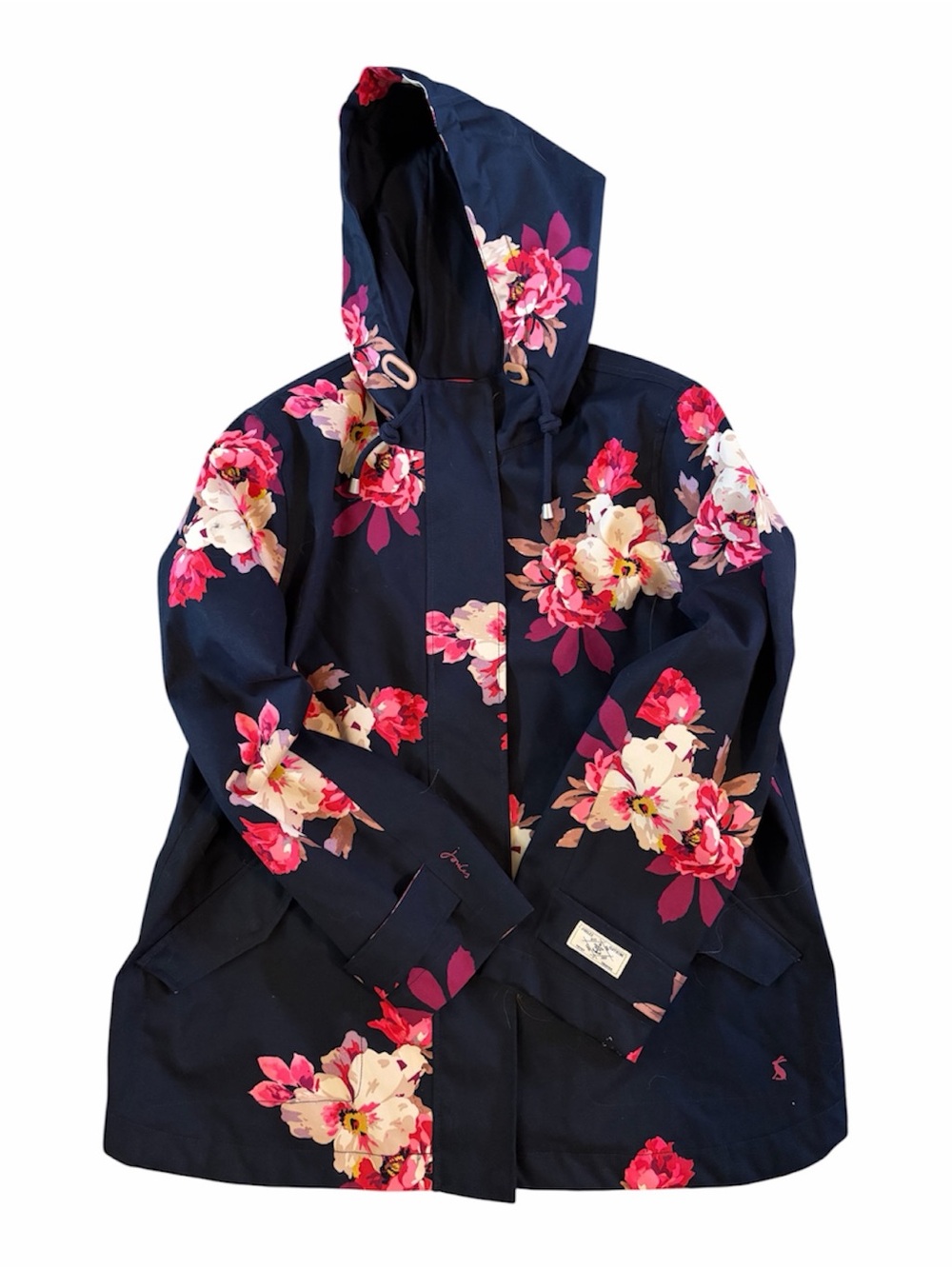 Joules | Floral Hooded Waterproof Rain Jacket